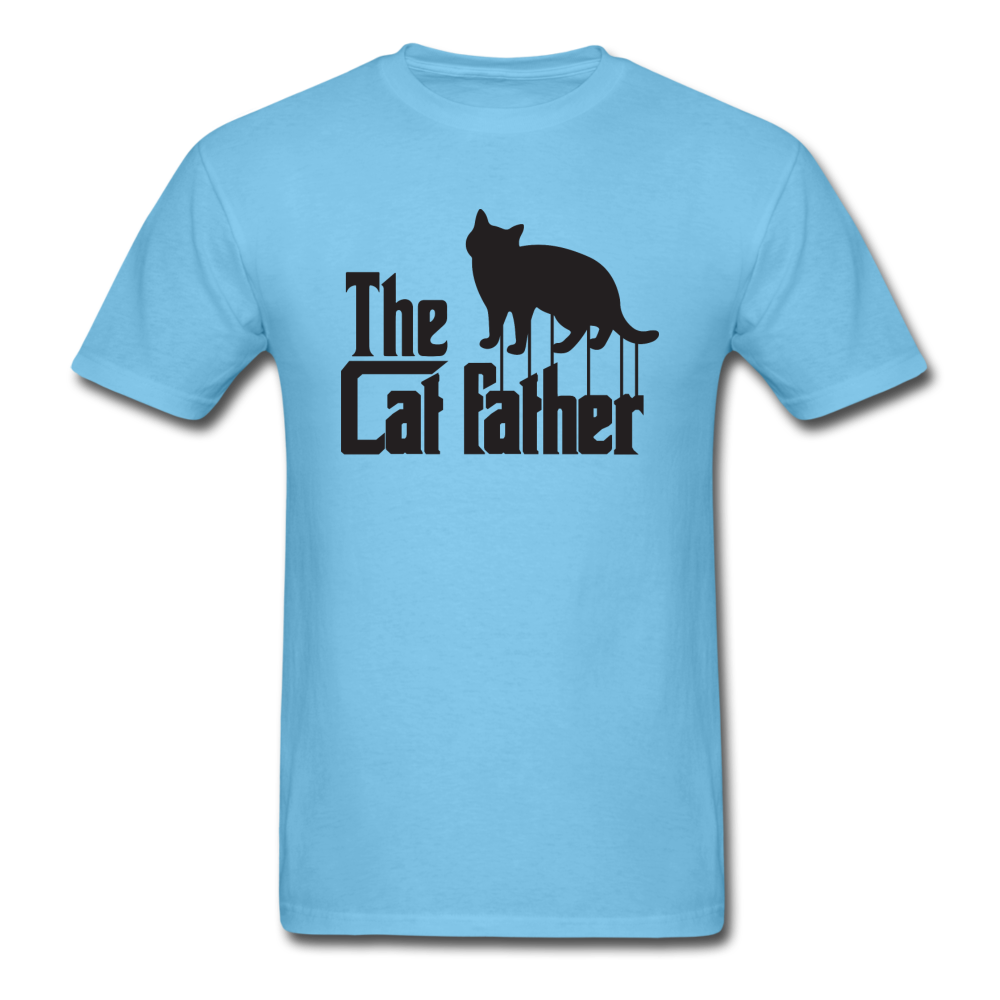 The Cat Father - Black - Unisex Classic T-Shirt - aquatic blue