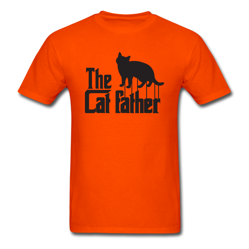 The Cat Father - Black - Unisex Classic T-Shirt - orange