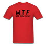 WTF - Wine Tasting Friends - Black - Unisex Classic T-Shirt - red