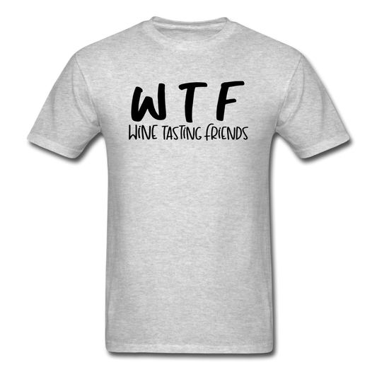 WTF - Wine Tasting Friends - Black - Unisex Classic T-Shirt - heather gray