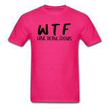 WTF - Wine Tasting Friends - Black - Unisex Classic T-Shirt - fuchsia