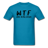 WTF - Wine Tasting Friends - Black - Unisex Classic T-Shirt - turquoise