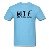 WTF - Wine Tasting Friends - Black - Unisex Classic T-Shirt - aquatic blue
