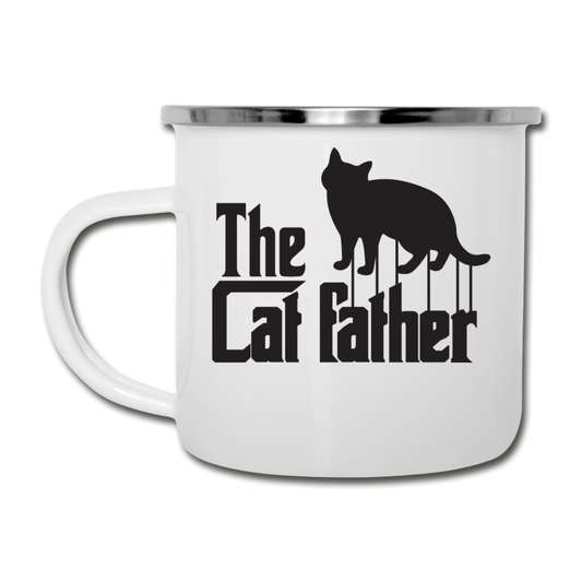 The Cat Father - Black - Camper Mug - white