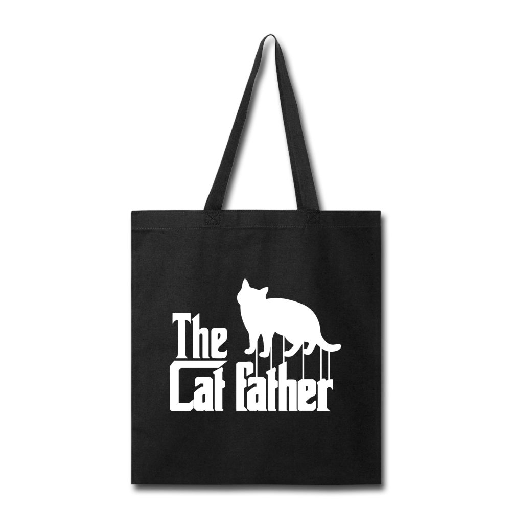 The Cat Father - White - Tote Bag - black