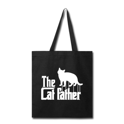 The Cat Father - White - Tote Bag - black