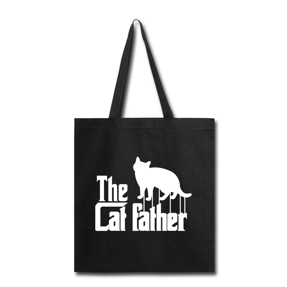 The Cat Father - White - Tote Bag - black