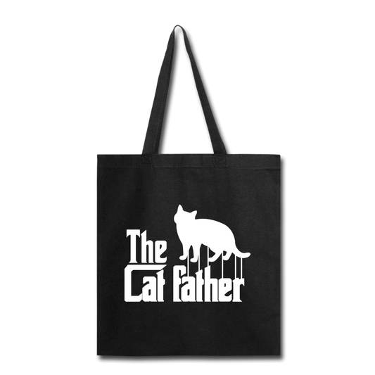 The Cat Father - White - Tote Bag - black