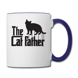 The Cat Father - Black - Contrast Coffee Mug - white/cobalt blue