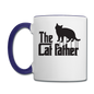 The Cat Father - Black - Contrast Coffee Mug - white/cobalt blue