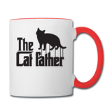 The Cat Father - Black - Contrast Coffee Mug - white/red