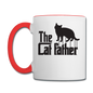 The Cat Father - Black - Contrast Coffee Mug - white/red