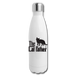 The Cat Father - Black - Insulated Stainless Steel Water Bottle - white