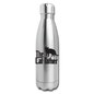 The Cat Father - Black - Insulated Stainless Steel Water Bottle - silver