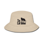 The Cat Father - Black - Bucket Hat - cream