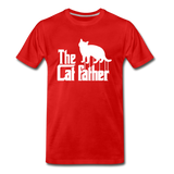 The Cat Father - White - Men's Premium T-Shirt - red