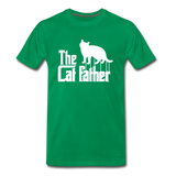 The Cat Father - White - Men's Premium T-Shirt - kelly green