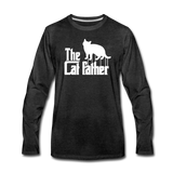 The Cat Father - White - Men's Premium Long Sleeve T-Shirt - charcoal gray