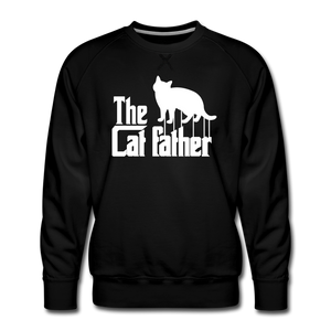 The Cat Father - White - Men’s Premium Sweatshirt - black