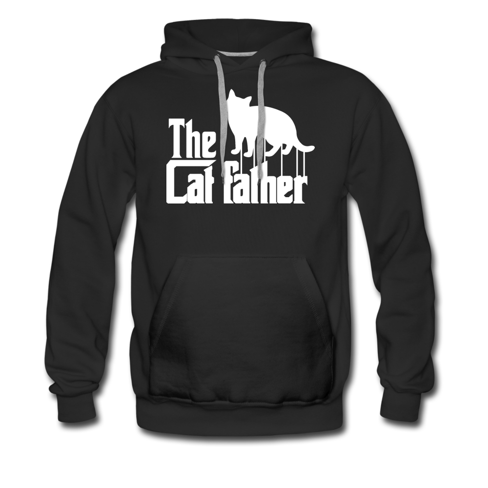 The Cat Father - White - Men’s Premium Hoodie - black