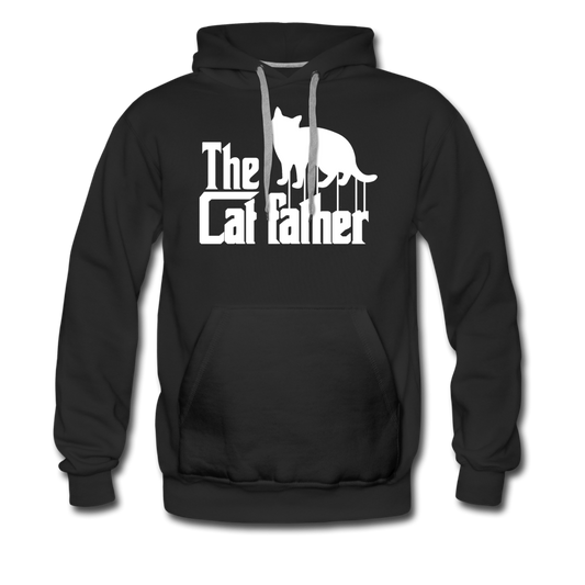 The Cat Father - White - Men’s Premium Hoodie - black