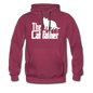 The Cat Father - White - Men’s Premium Hoodie - burgundy