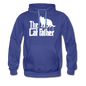 The Cat Father - White - Men’s Premium Hoodie - royalblue