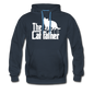 The Cat Father - White - Men’s Premium Hoodie - navy