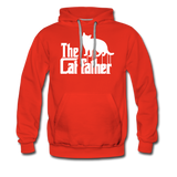 The Cat Father - White - Men’s Premium Hoodie - red