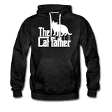 The Cat Father - White - Men’s Premium Hoodie - charcoal gray