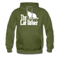 The Cat Father - White - Men’s Premium Hoodie - olive green