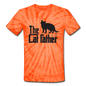 The Cat Father - Black - Unisex Tie Dye T-Shirt - spider orange