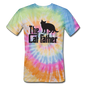 The Cat Father - Black - Unisex Tie Dye T-Shirt - rainbow