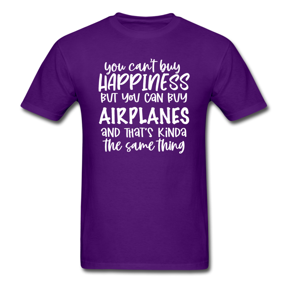 You Can Buy Airplanes - White - Unisex Classic T-Shirt - purple