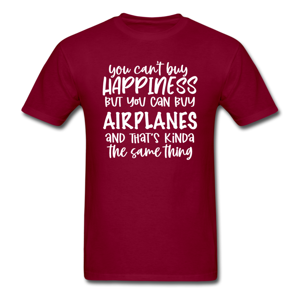 You Can Buy Airplanes - White - Unisex Classic T-Shirt - burgundy