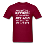 You Can Buy Airplanes - White - Unisex Classic T-Shirt - burgundy