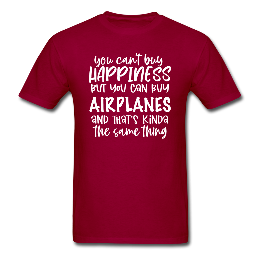 You Can Buy Airplanes - White - Unisex Classic T-Shirt - dark red