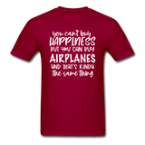 You Can Buy Airplanes - White - Unisex Classic T-Shirt - dark red
