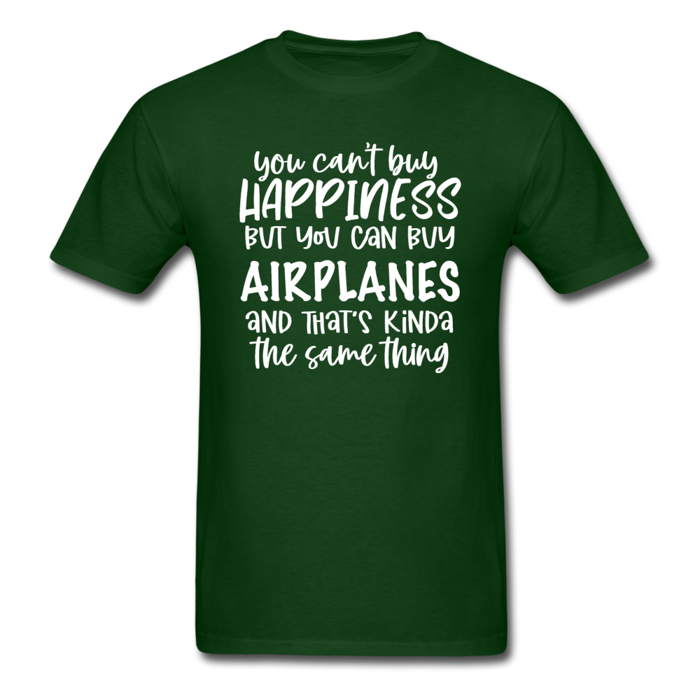 You Can Buy Airplanes - White - Unisex Classic T-Shirt - forest green