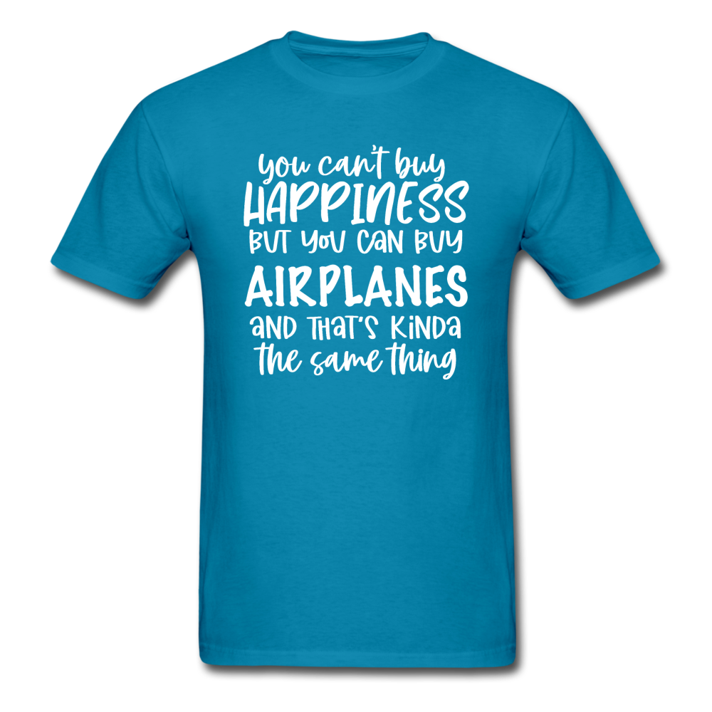 You Can Buy Airplanes - White - Unisex Classic T-Shirt - turquoise