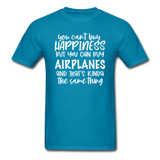 You Can Buy Airplanes - White - Unisex Classic T-Shirt - turquoise