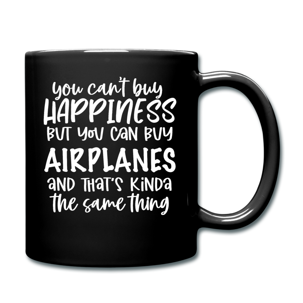 You Can Buy Airplanes - White - Full Color Mug - black