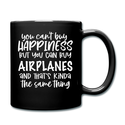 You Can Buy Airplanes - White - Full Color Mug - black