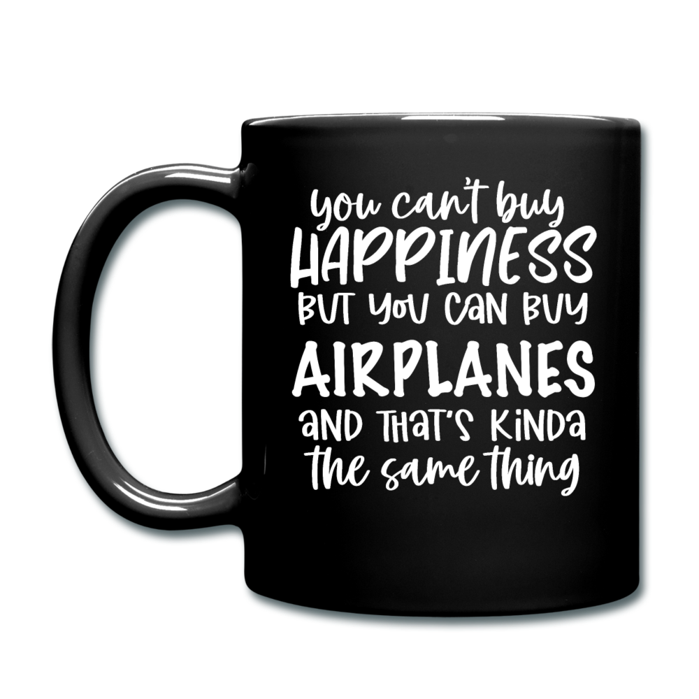 You Can Buy Airplanes - White - Full Color Mug - black