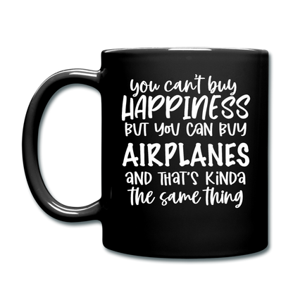 You Can Buy Airplanes - White - Full Color Mug - black