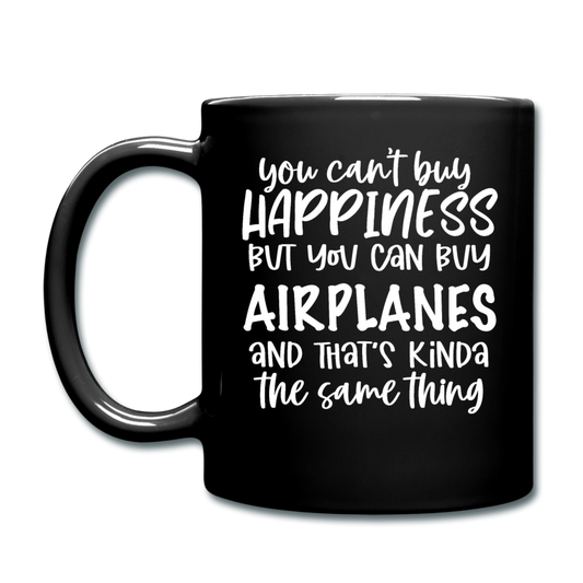 You Can Buy Airplanes - White - Full Color Mug - black