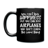 You Can Buy Airplanes - White - Full Color Mug - black