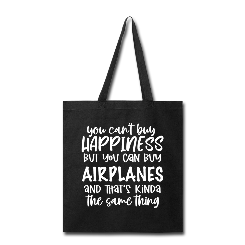 You Can Buy Airplanes - White - Tote Bag - black