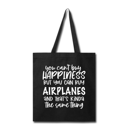 You Can Buy Airplanes - White - Tote Bag - black