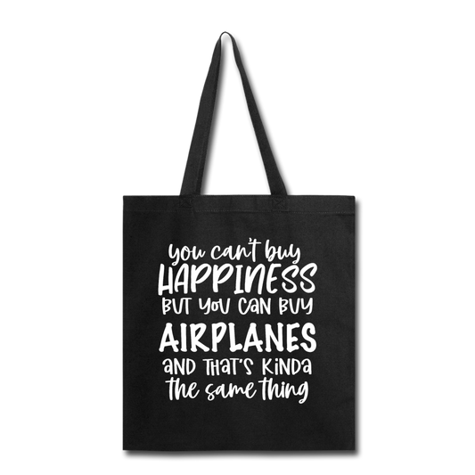 You Can Buy Airplanes - White - Tote Bag - black